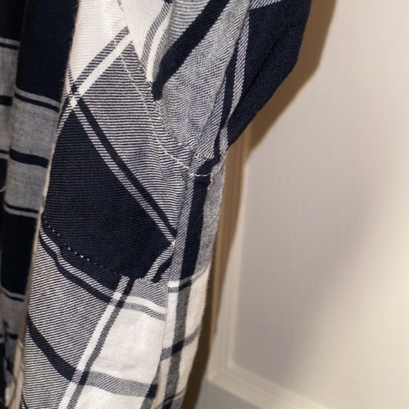 Abercrombie & Fitch Medium Black White Plaid Button Up Dress - Picture 9 of 12